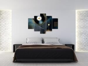 Slika - Zlatni krugovi (150x105 cm)
