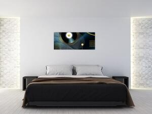 Slika - Zlatni krugovi (120x50 cm)