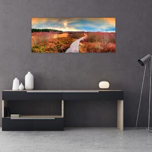 Slika - Jesenska cesta kroz krajolik (120x50 cm)