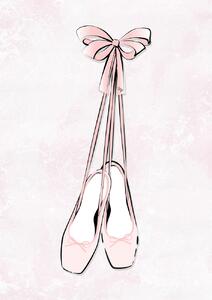 Ilustracija Ballet Shoes, Martina Pavlova, (30 x 40 cm)
