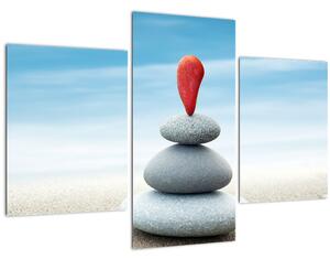 Slika - Ravnoteža s kamenjem (90x60 cm)