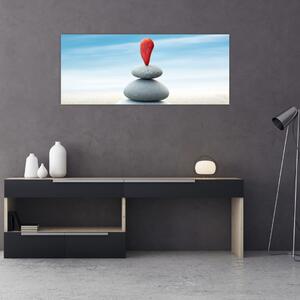 Slika - Ravnoteža s kamenjem (120x50 cm)