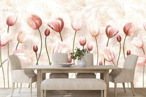 Samoljepljiva tapeta staroružičasti tulipani