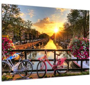 Slika - Izlazak Sunca u Amsterdamu (70x50 cm)