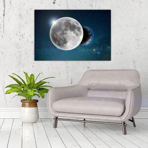 Slika - Zemlja u pomrčini Mjeseca (90x60 cm)