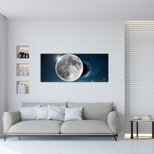 Slika - Zemlja u pomrčini Mjeseca (120x50 cm)
