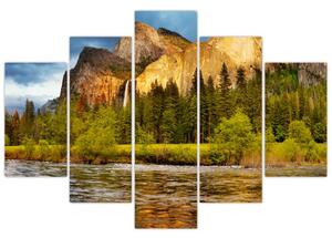 Slika - Stijene uz jezero (150x105 cm)
