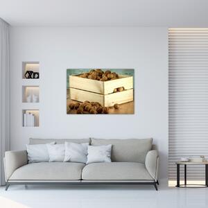 Slika - Jesenska mrtva priroda s orasima (90x60 cm)