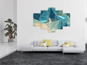 Slika - Tirkizna apstrakcija (150x105 cm)
