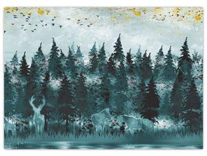 Slika - Životinje u šumi (70x50 cm)
