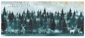 Slika - Životinje u šumi (120x50 cm)