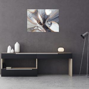 Staklena slika - Sivi mramor (70x50 cm)