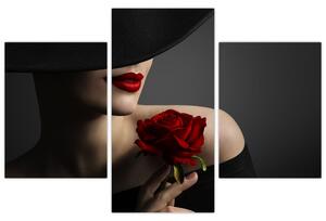 Slika - Žena s ružom (90x60 cm)