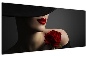 Slika - Žena s ružom (120x50 cm)