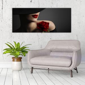 Slika - Žena s ružom (120x50 cm)