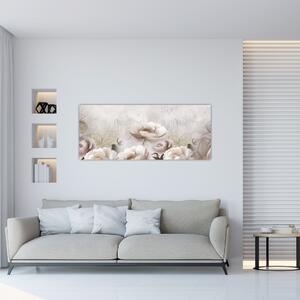 Slika - Ružičasti grmovi (120x50 cm)