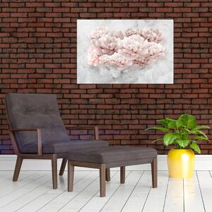 Slika - Ružičasto cvijeće na zidu (90x60 cm)