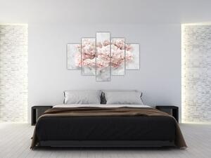 Slika - Ružičasto cvijeće na zidu (150x105 cm)