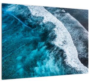 Staklena slika - Valovi na moru (70x50 cm)