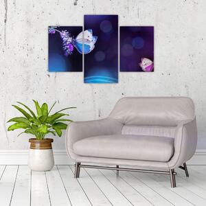 Slika - Leptiri na lavandi (90x60 cm)