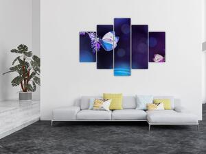 Slika - Leptiri na lavandi (150x105 cm)