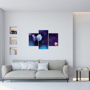 Slika - Leptiri na lavandi (90x60 cm)