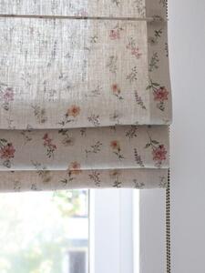 Rimska zavjesa šir. 130 cm Heavy Linen Wild Flowers