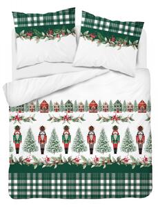 Božićna posteljina zelena s Orašarom Velikost: 160x200 cm | 2 x 70x80 cm