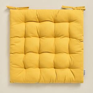 Premium žuti pamučni jastuk za stolicu 40x40 cm