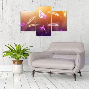 Slika - Ružičasti leptir (90x60 cm)