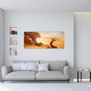 Slika - Žirafe u Africi (120x50 cm)