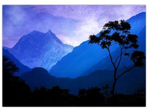 Slika - Noćno nebo u Nepalu (70x50 cm)