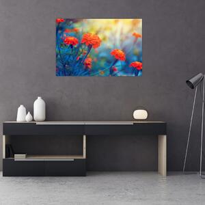 Slika - Narančasti cvjetovi (90x60 cm)