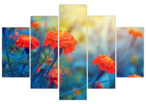 Slika - Narančasti cvjetovi (150x105 cm)