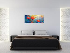 Slika - Narančasti cvjetovi (120x50 cm)