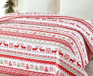 Bijeli prekrivač za krevet CHRISTMAS JOY Dimenzije: 220 x 240 cm