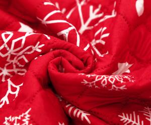 Crveni prekrivač za krevet SNOWFALL Dimenzije: 220 x 240 cm