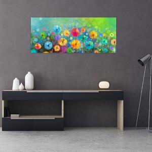 Slika - Apstraktno cvijeće (120x50 cm)