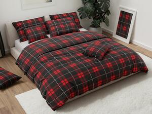 Pamučna posteljina ALBURY crvena Dimenzije posteljine: 2 ks 70 x 90 cm | 200 x 220 cm