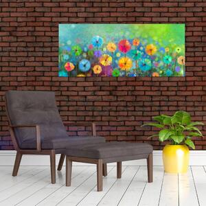 Slika - Apstraktno cvijeće (120x50 cm)