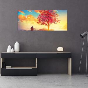 Slika - Drvo na brdu (120x50 cm)