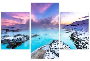 Slika - Plava laguna na Islandu (90x60 cm)