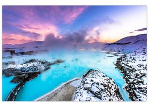 Slika - Plava laguna na Islandu (90x60 cm)