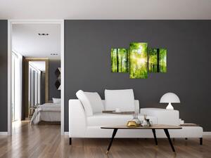 Slika - Zora u šumi (90x60 cm)