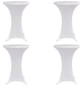 VidaXL Navlaka za stol za stajanje Ø 70 cm bijela rastezljiva 4 kom