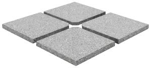 VidaXL Utezi za suncobran 4 kom sivi granitni kvadratni 100 kg