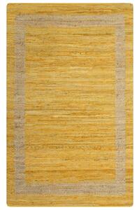 VidaXL Ručno rađeni tepih od jute žuti 80 x 160 cm