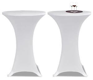 VidaXL Navlaka za stol za stajanje Ø 70 cm bijela rastezljiva 4 kom
