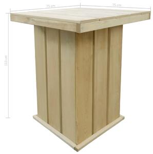 VidaXL Barski stol od impregnirane borovine 75 x 75 x 110 cm