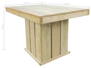 VidaXL Vrtni stol od impregnirane borovine 110 x 75 x 74 cm